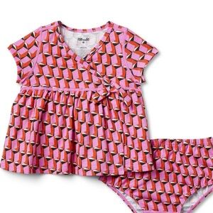 Diane Von Furstenberg for Target 2 piece  pink red baby girl 12 months